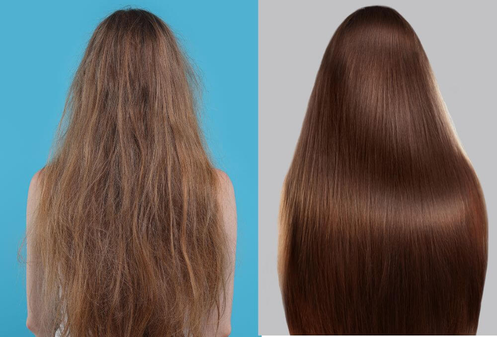 Aquí puedes ver unas imágenes antes y después taninoplastia pelo rizado